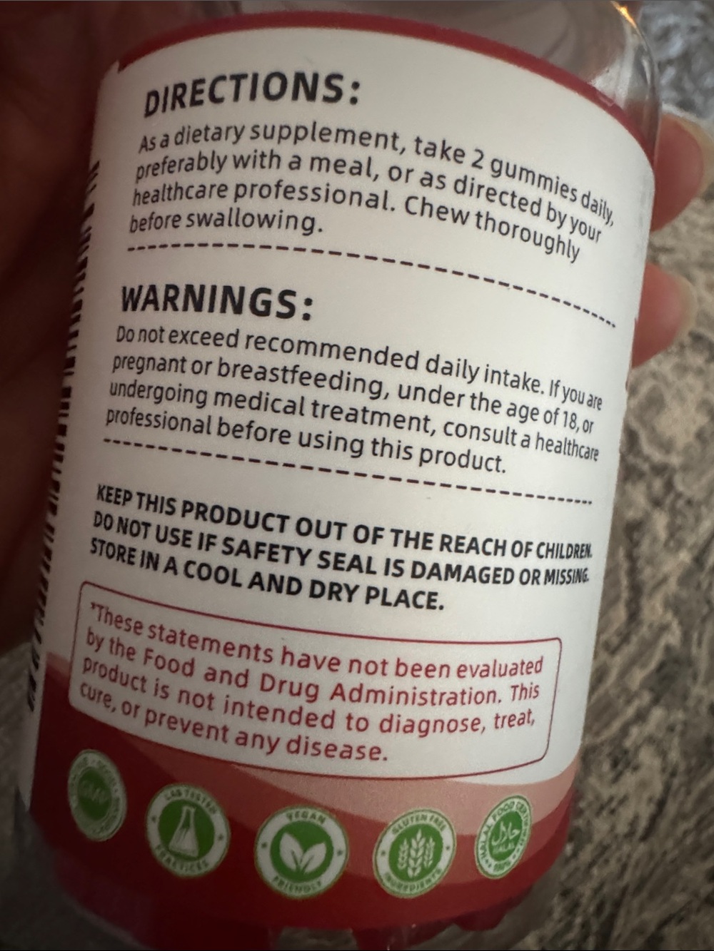 Magnesium L-Threonate Raspberry Gummies - Raspberry Red - Picture 3 of 4